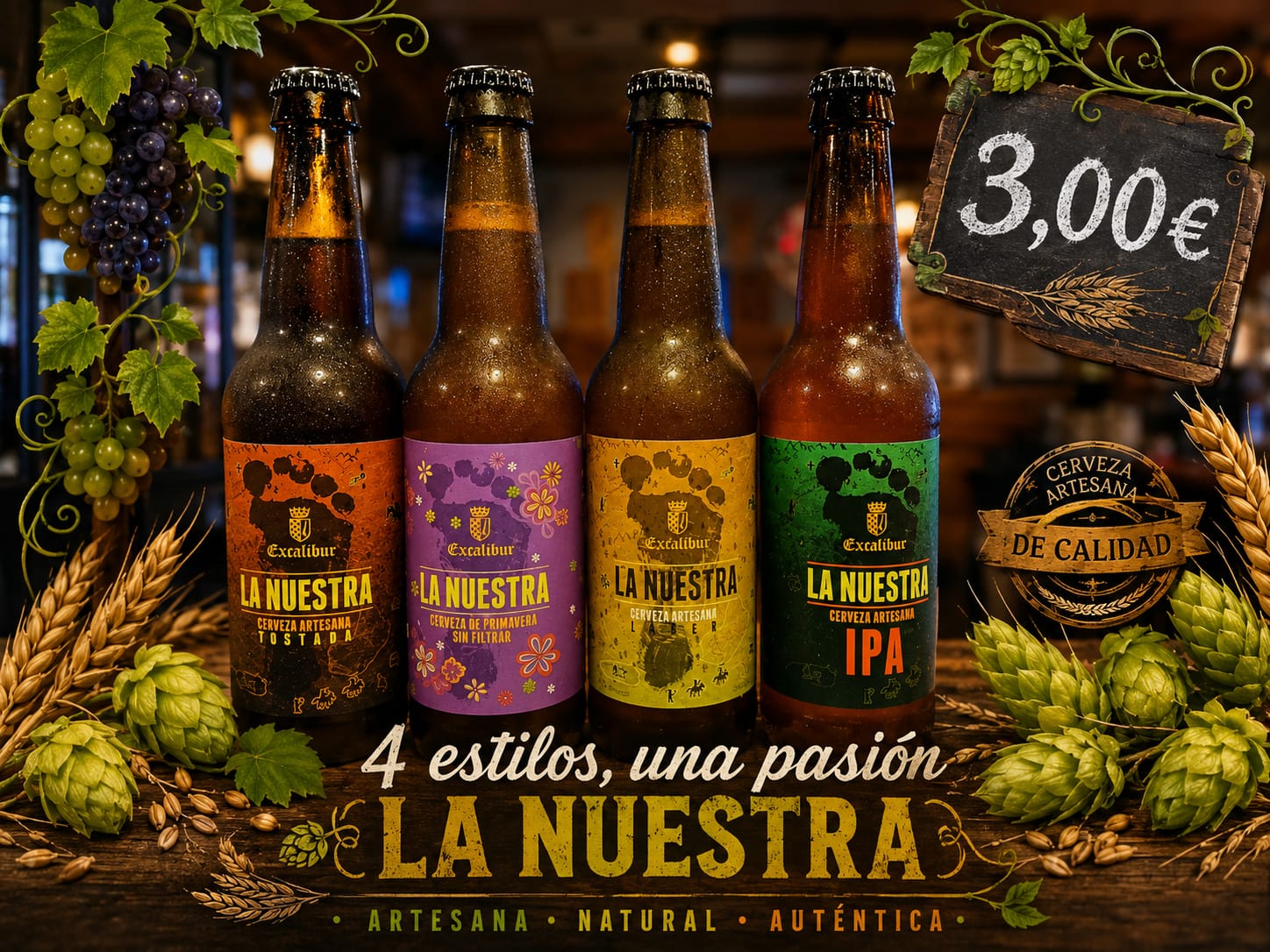 La Nuestra: Tostada, Sin Filtrar, Lager e IPA