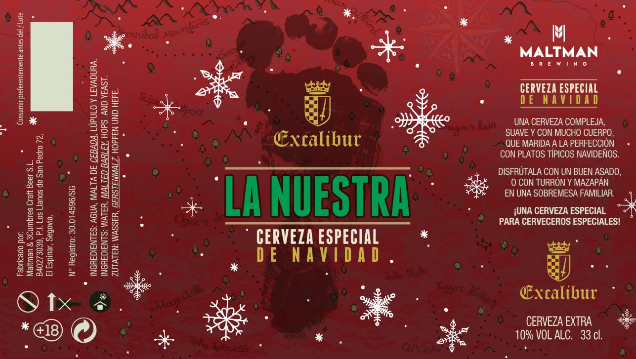 Etiqueta La Nuestra Cerveza de NAvidad